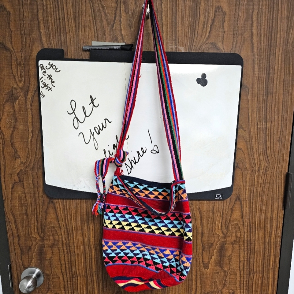 Guatemalan woven cotton purse